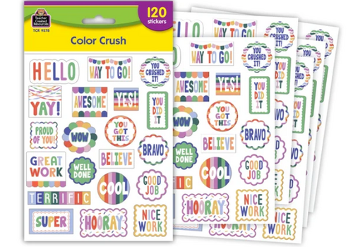 Teacher Created Resources Color Crush Stickers