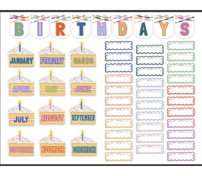 Color Crush Birthdays Mini Bulletin Board