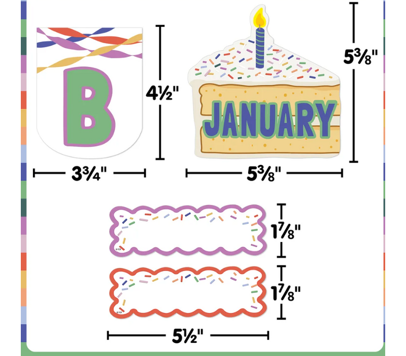 Color Crush Birthdays Mini Bulletin Board