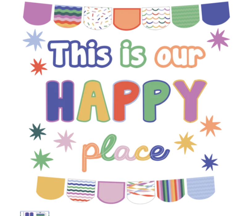 Color Crush This Is Our Happy Place Mini Bulletin Board