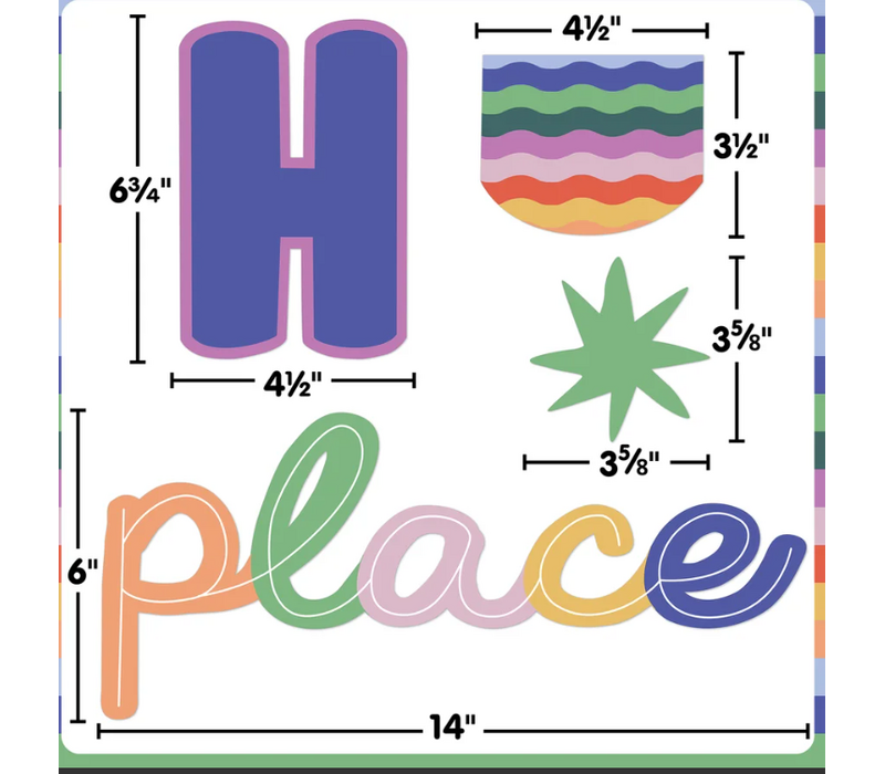 Color Crush This Is Our Happy Place Mini Bulletin Board