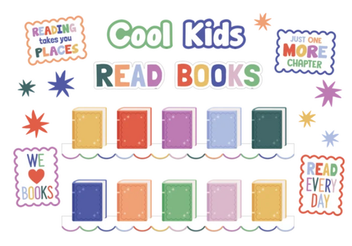 Teacher Created Resources Color Crush Cool Kids Read Books Mini Bulletin Board