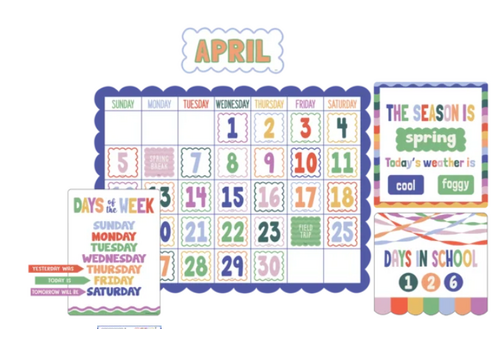 Creative Teaching Press Color Crush Calendar Bulletin Board