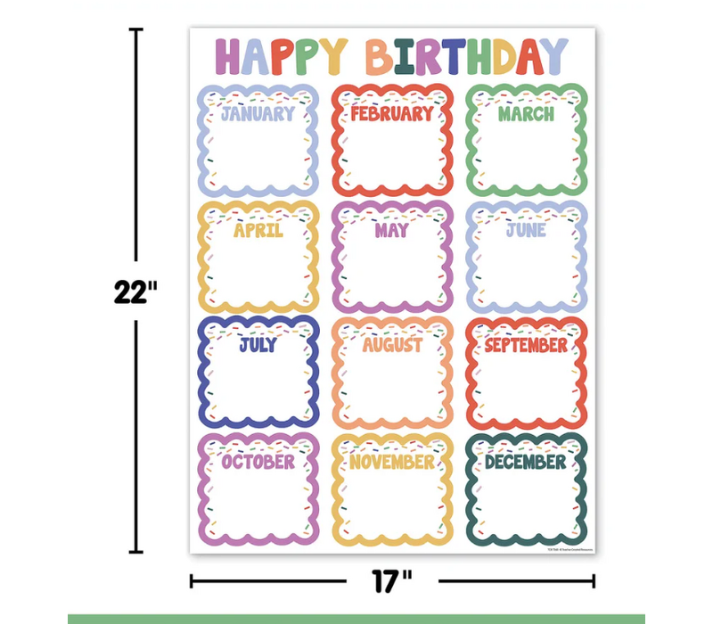 Color Crush Happy Birthday Chart