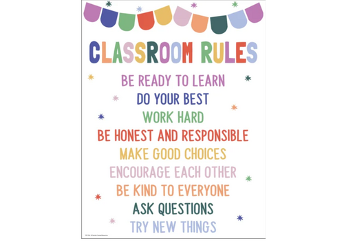 Teacher Created Resources Color Crush Classroom Rules Chart