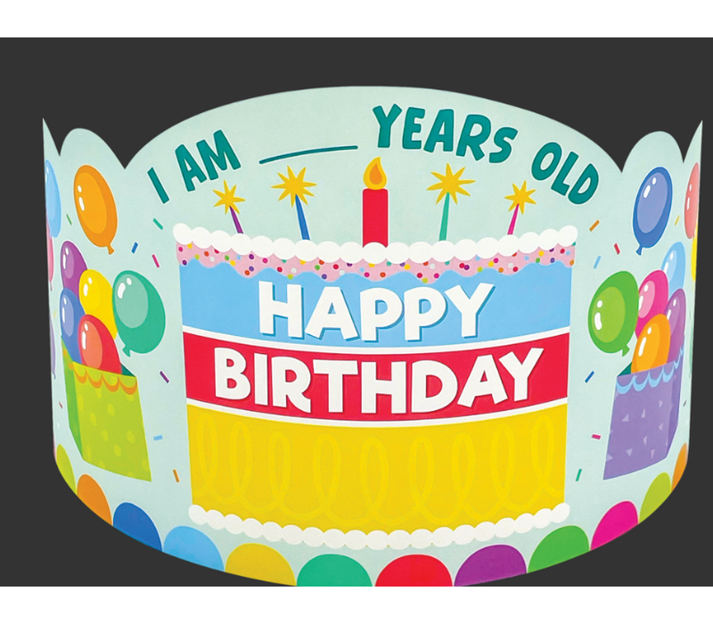 Colorful Happy Birthday Crowns