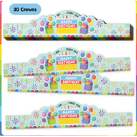 Colorful Happy Birthday Crowns