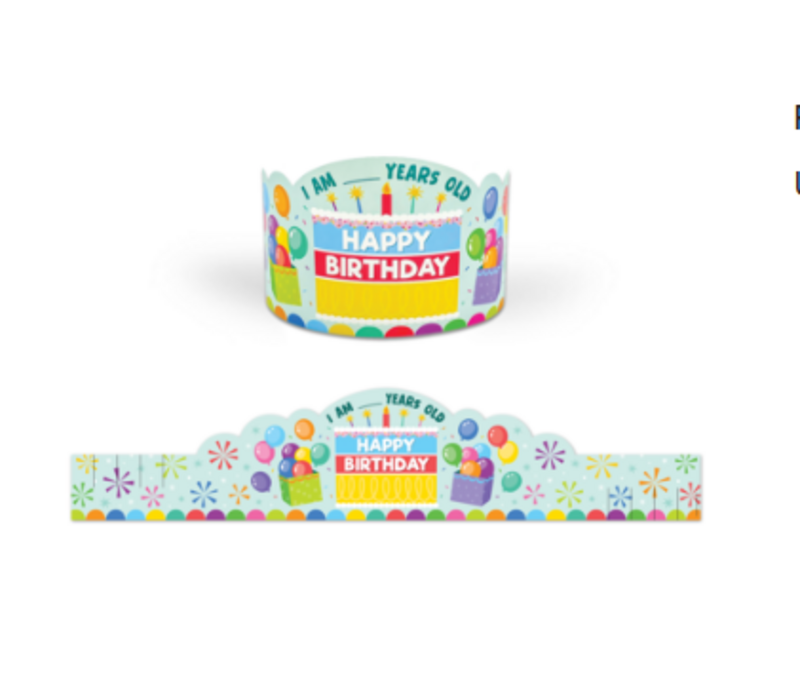 Colorful Happy Birthday Crowns