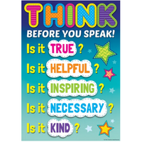 Think Before You Speak Positive Poster
