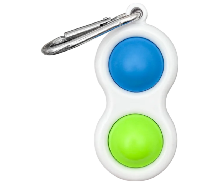 Fidget Popper Keychain - Blue/Green