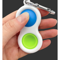Fidget Popper Keychain - Blue/Green