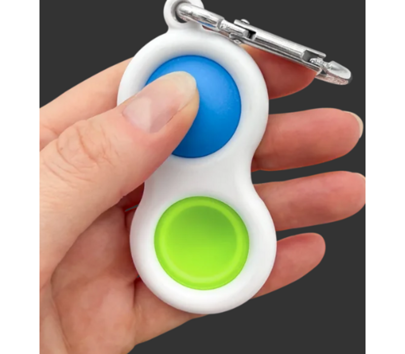 Fidget Popper Keychain - Blue/Green