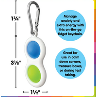 Fidget Popper Keychain - Blue/Green