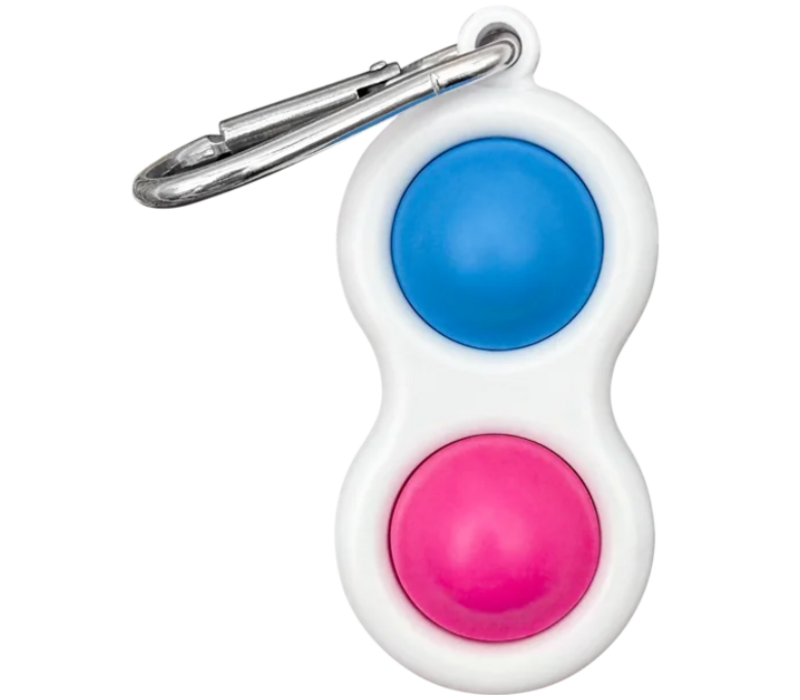 Fidget Popper Keychain - Blue/Pink