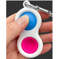 Fidget Popper Keychain - Blue/Pink