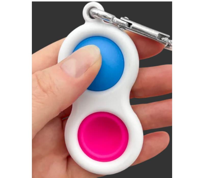 Fidget Popper Keychain - Blue/Pink