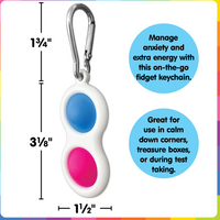Fidget Popper Keychain - Blue/Pink