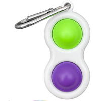 Fidget Popper Keychain - Purple/Green