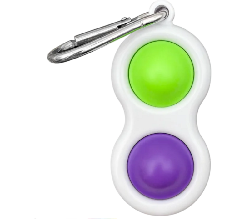 Fidget Popper Keychain - Purple/Green