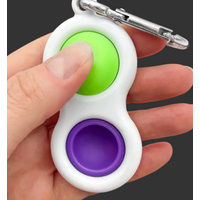 Fidget Popper Keychain - Purple/Green