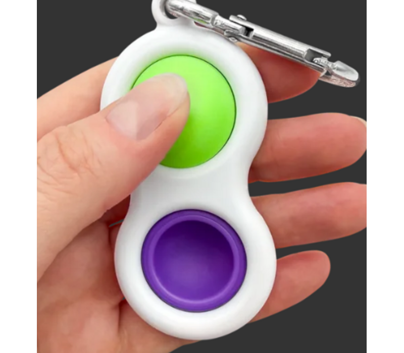 Fidget Popper Keychain - Purple/Green
