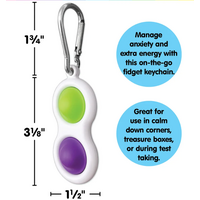 Fidget Popper Keychain - Purple/Green