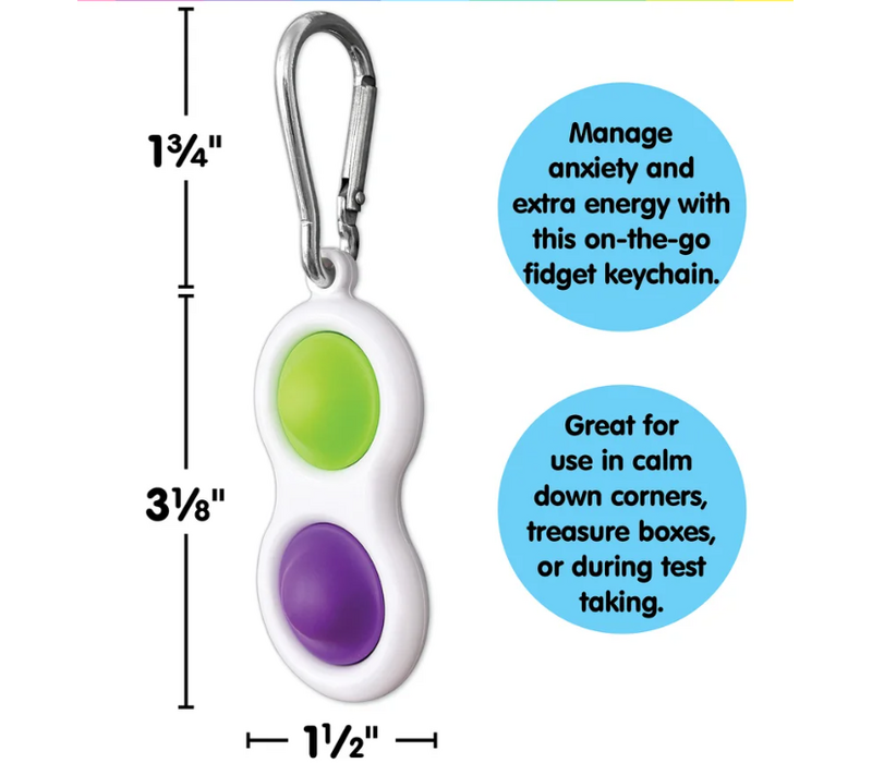 Fidget Popper Keychain - Purple/Green