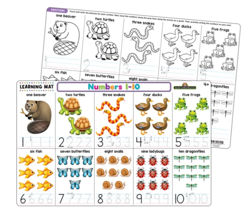 Numbers 1-10 Learning Mat