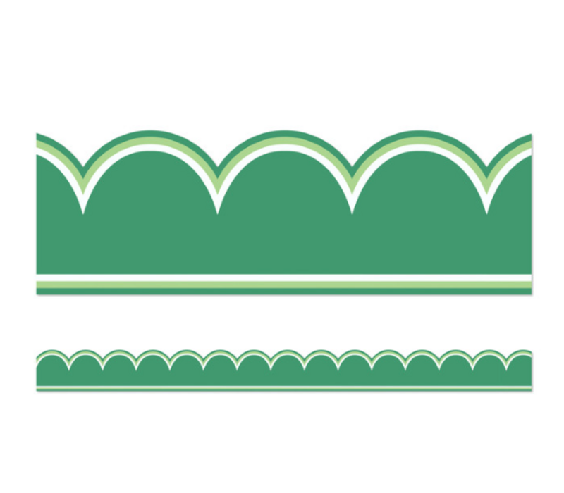 Clover Green Scalloped Bulletin Board Border