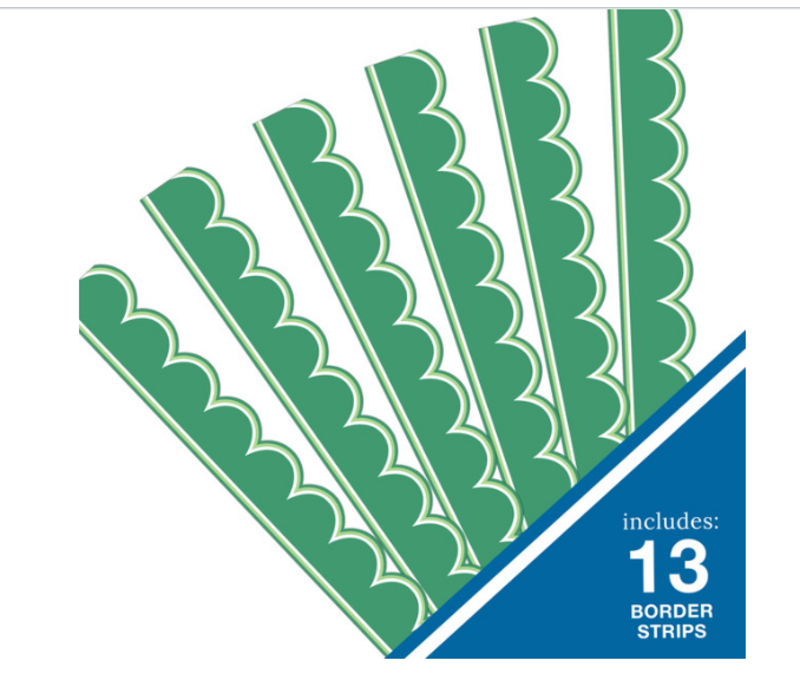 Clover Green Scalloped Bulletin Board Border