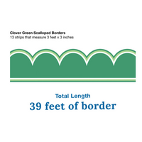 Clover Green Scalloped Bulletin Board Border