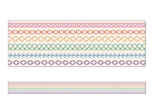 Carson Dellosa Rainbow Stitched Straight Bulletin Board Border