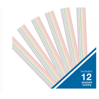 Rainbow Stitched Straight Bulletin Board Border