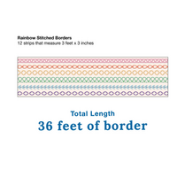 Rainbow Stitched Straight Bulletin Board Border