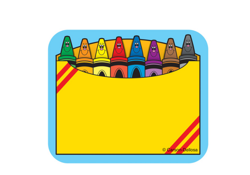 Carson Dellosa Crayon Box Name Tags/Labels