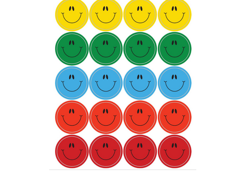 Carson Dellosa Smiley Faces, Multicolor Shape Stickers Grade PK-8