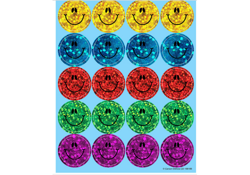 Carson Dellosa Smiley Faces Dazzle™ Stickers