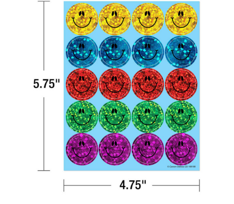 Smiley Faces Dazzle™ Stickers