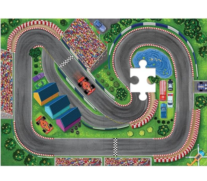Puzzle & Play: Race Day - Floor Puzzle