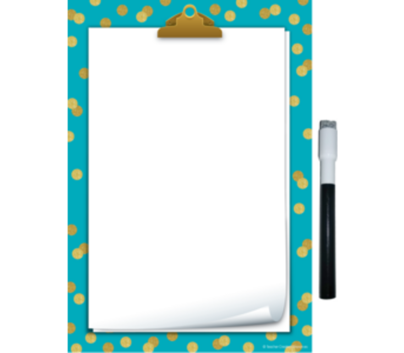 Clingy Thingies - Teal Confetti Small Note Sheet