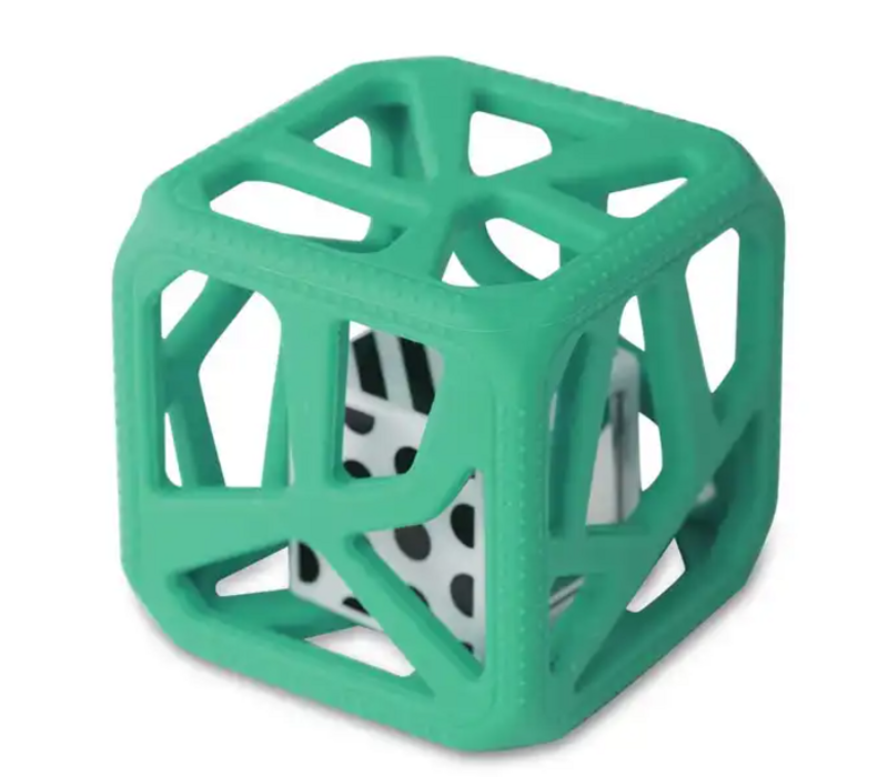 Chew Cube - Easy-Grip Teether Rattle -torquoise