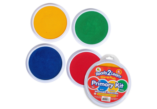 Learning Advantage Ready2Learn Primary Kit of 4 Circular Jumbo Stamp Pads