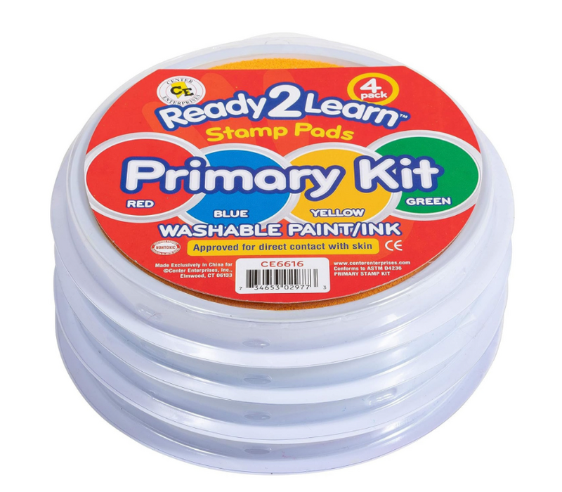 Ready2Learn Primary Kit of 4 Circular Jumbo Stamp Pads