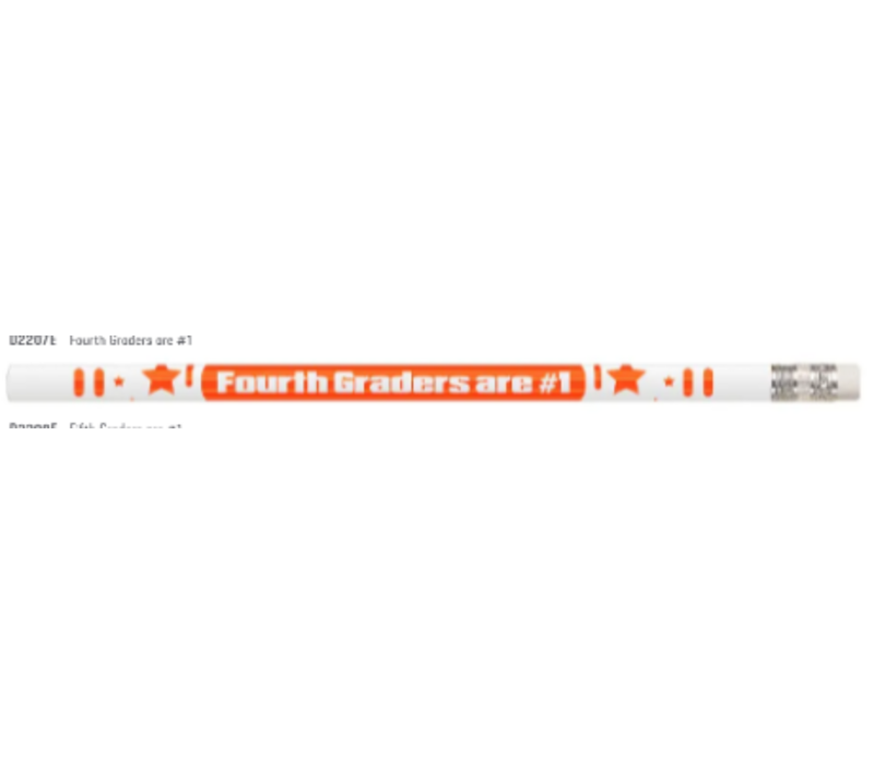 4th  Graders are #1 Pencil