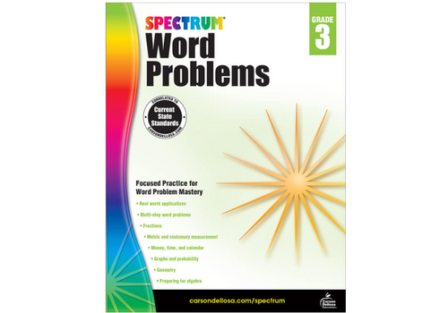 Carson Dellosa Spectrum Word Problems, Grade 3