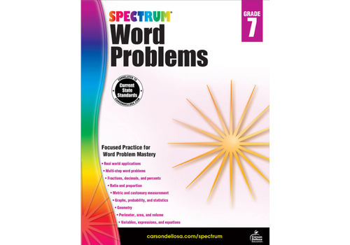 Carson Dellosa Spectrum Word Problems, Grade 7