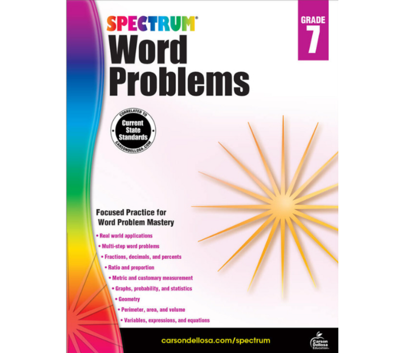 Spectrum Word Problems, Grade 7