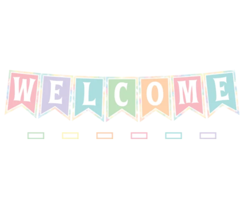 Pastel Pop Welcome  Bulletin Board