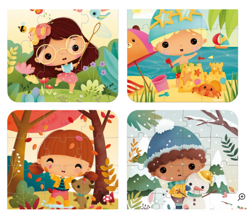 4 IN 1 PROGRESSIVE PUZZLES - SEASONS