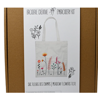 MEADOW FLOWERS TOTE BAG EMBROIDERY KIT